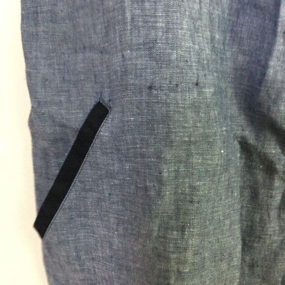 J. Jill Women's Seamed Love Linen Dress V-Neck Pullover Sleeveless Blue Size S - Picture 7 of 16